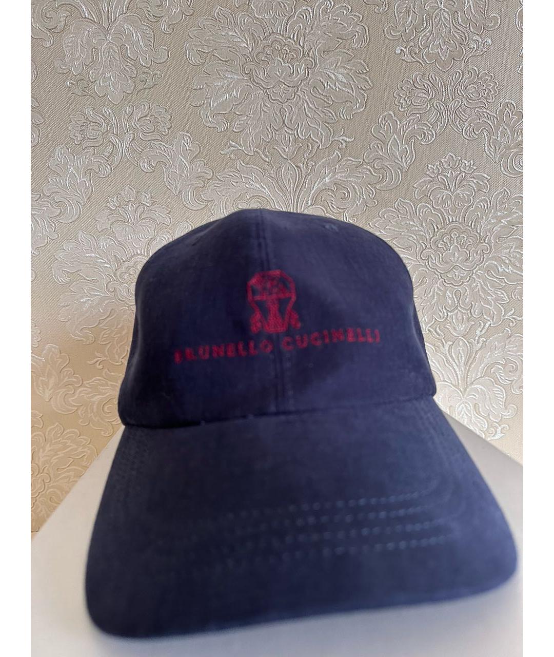 BRUNELLO CUCINELLI Темно-синяя кепка/бейсболка, фото 2