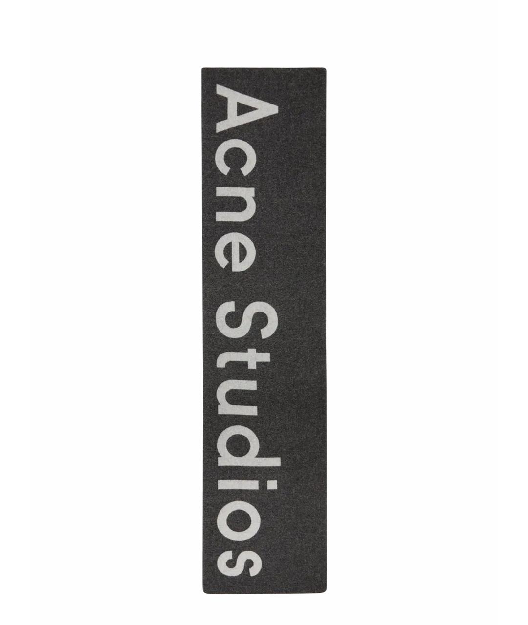 ACNE STUDIOS Черный шерстяной шарф, фото 1