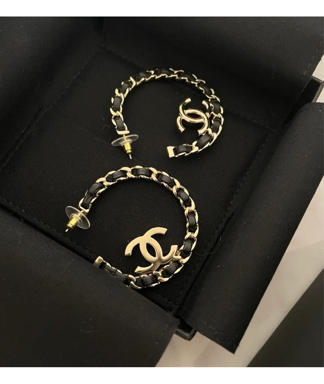 CHANEL Золотые серьги, фото 3