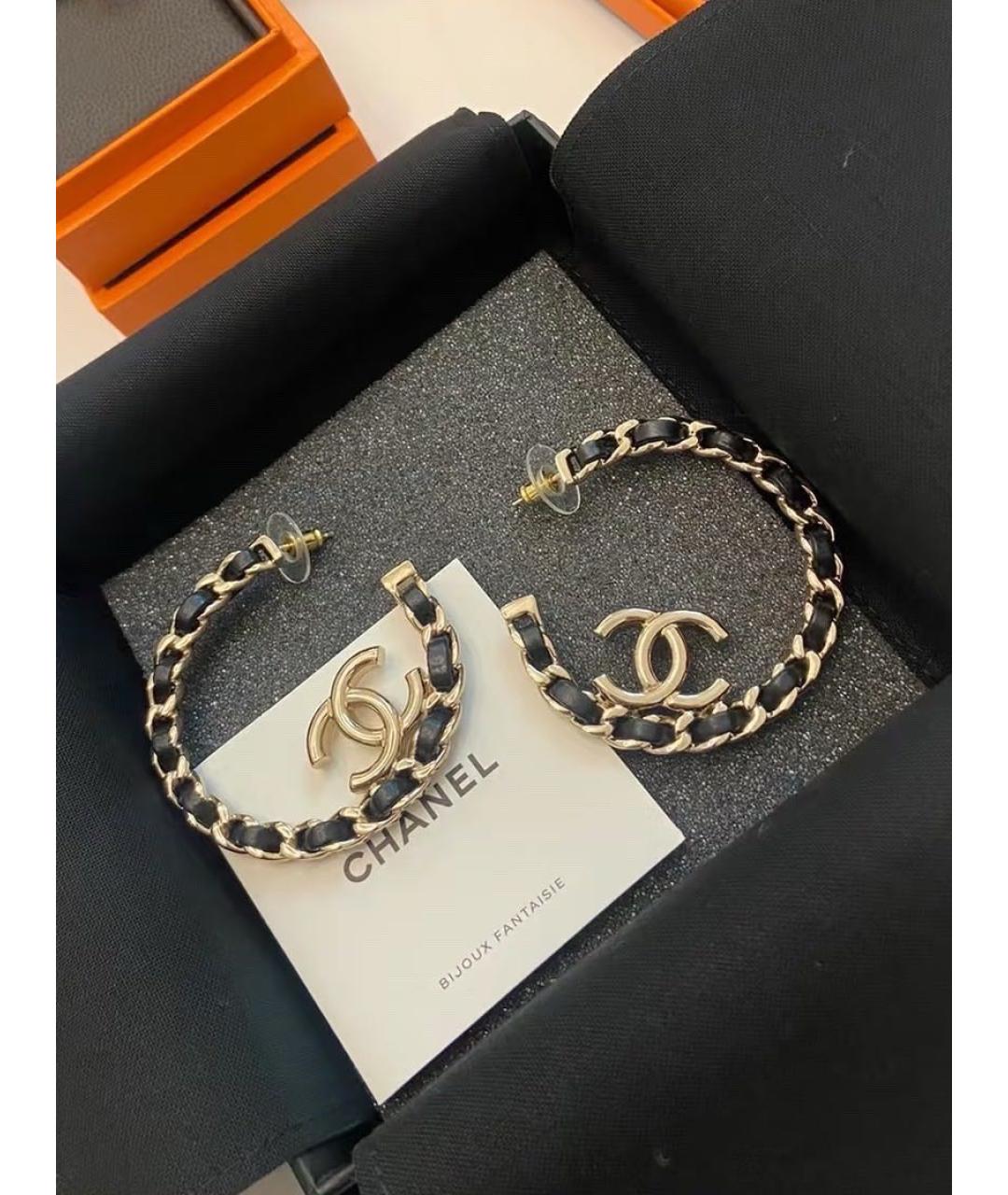 CHANEL Золотые серьги, фото 2
