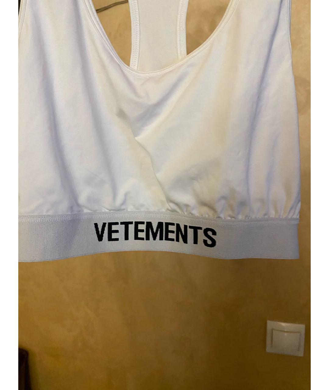 VETEMENTS Белая вискозная майка, фото 3
