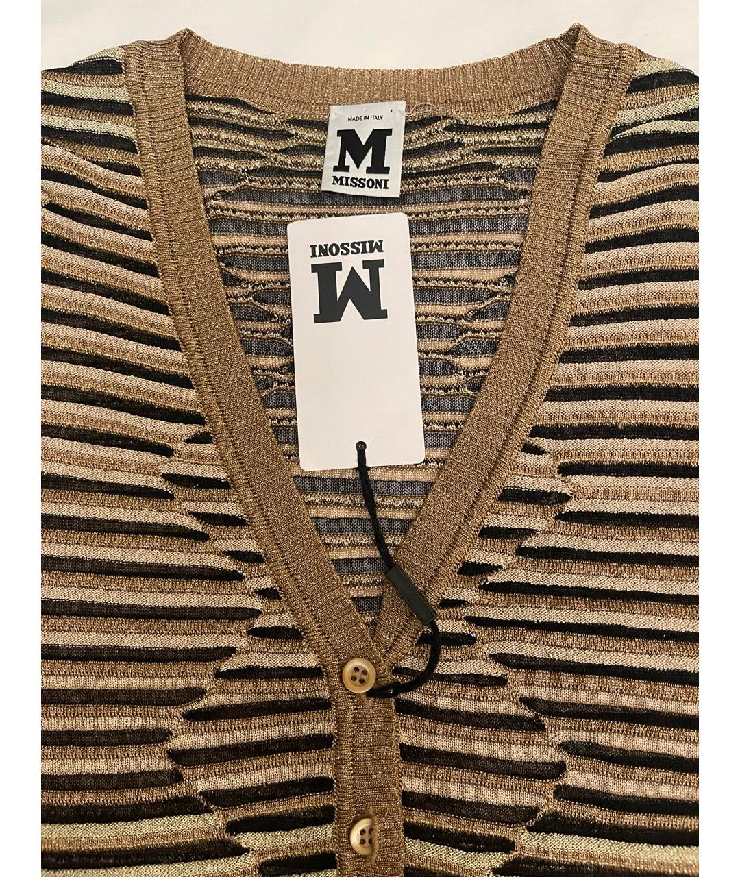 MISSONI Золотой полиамидовый кардиган, фото 3
