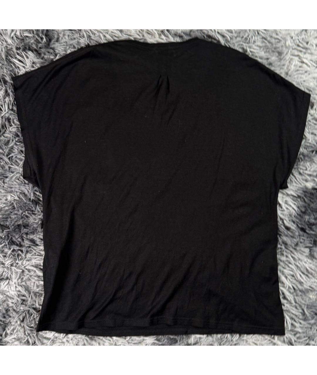 SAINT LAURENT Черная хлопковая футболка, фото 2