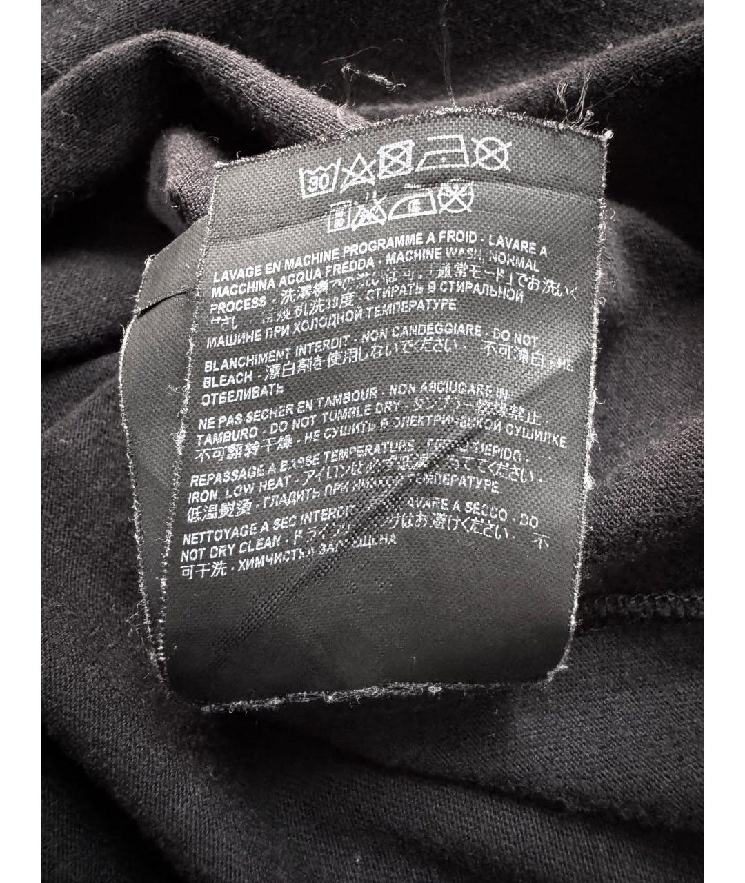 SAINT LAURENT Черная хлопковая футболка, фото 4
