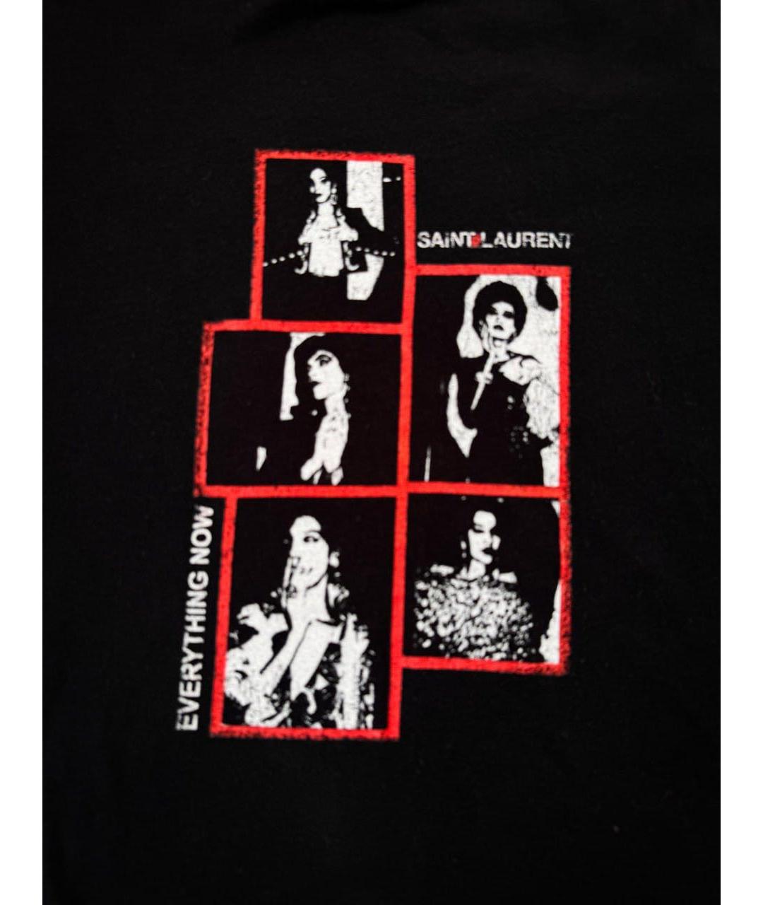 SAINT LAURENT Черная хлопковая футболка, фото 5