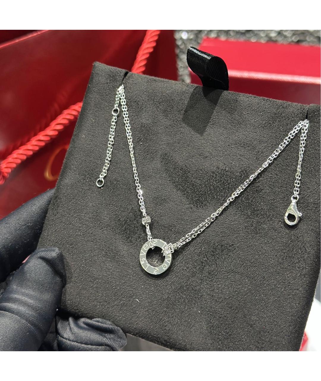 CARTIER Белое колье из белого золота, фото 4