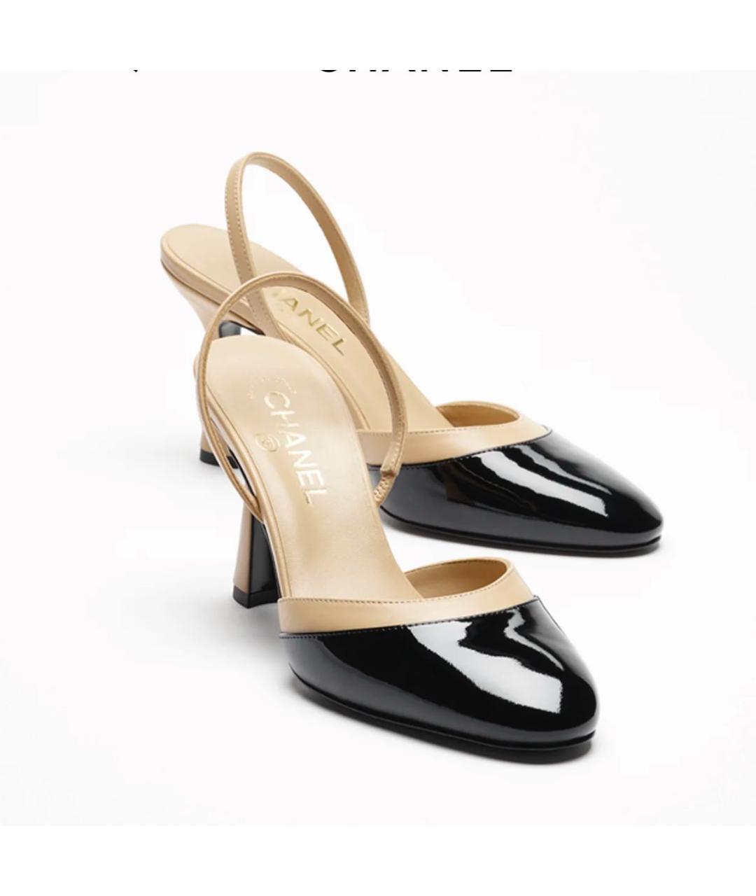 CHANEL Черные туфли из лакированной кожи, фото 2