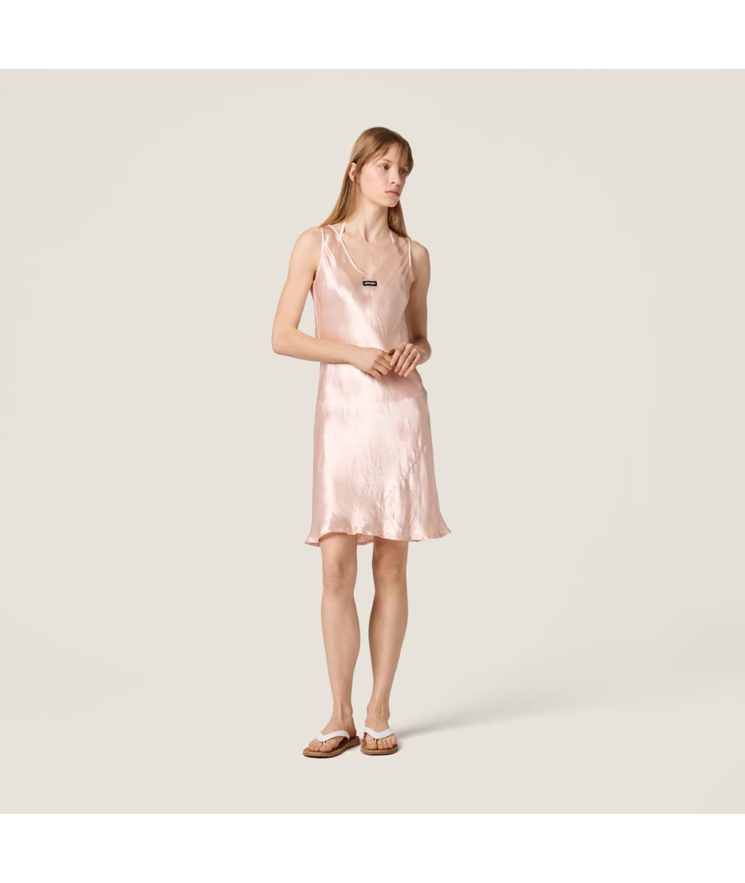 MIU MIU Розовое коктейльное платье, фото 2