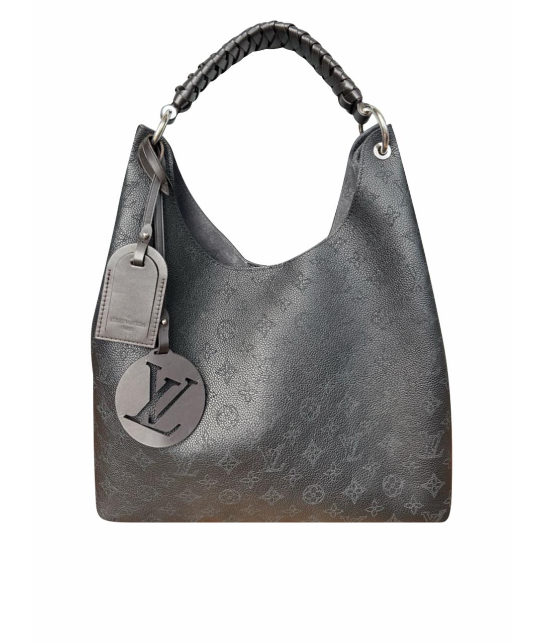 LOUIS VUITTON Черная кожаная сумка тоут, фото 1