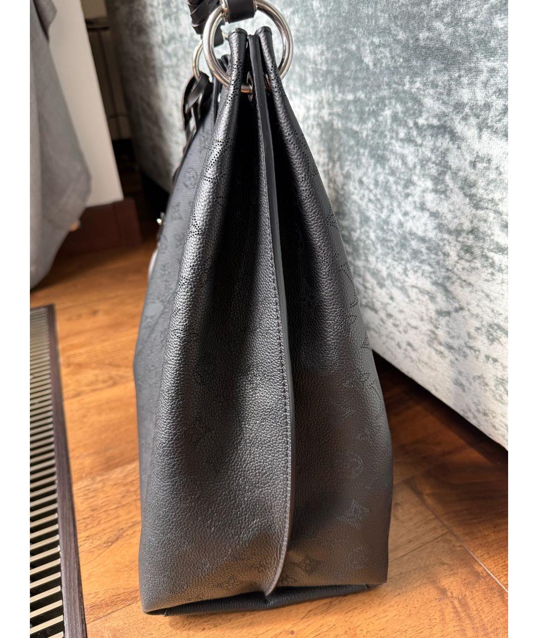 LOUIS VUITTON Черная кожаная сумка тоут, фото 2
