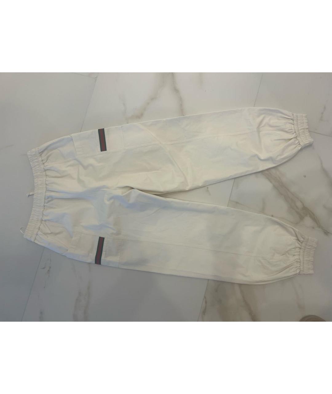 GUCCI Бежевые хлопковые брюки широкие, фото 2