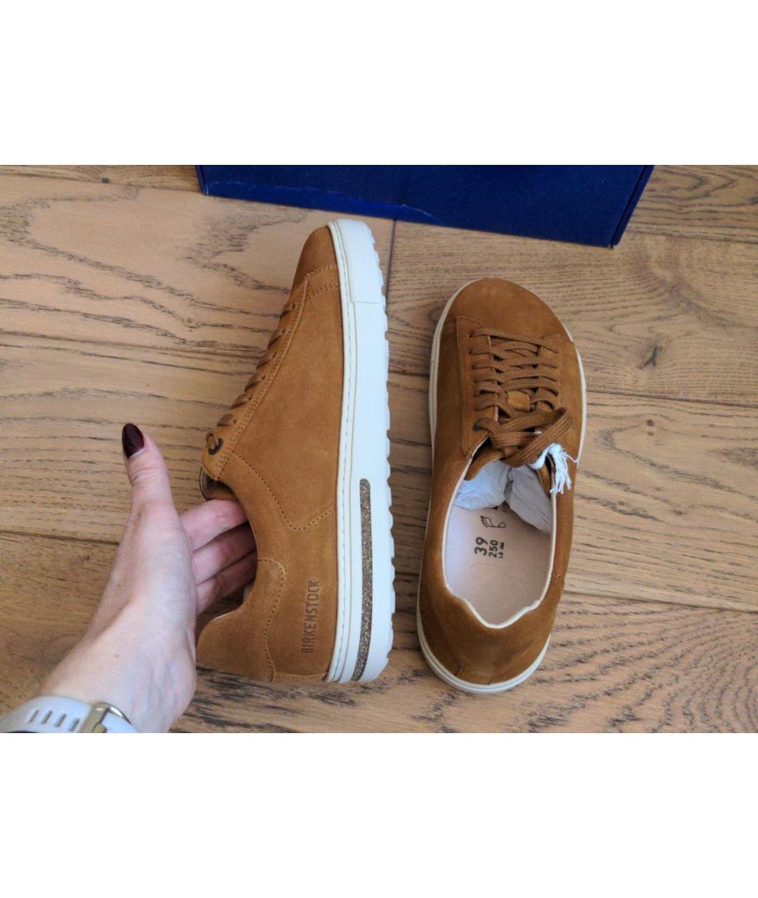 BIRKENSTOCK Коричневые замшевые кеды, фото 2