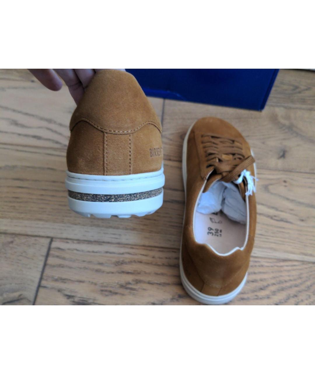 BIRKENSTOCK Коричневые замшевые кеды, фото 6