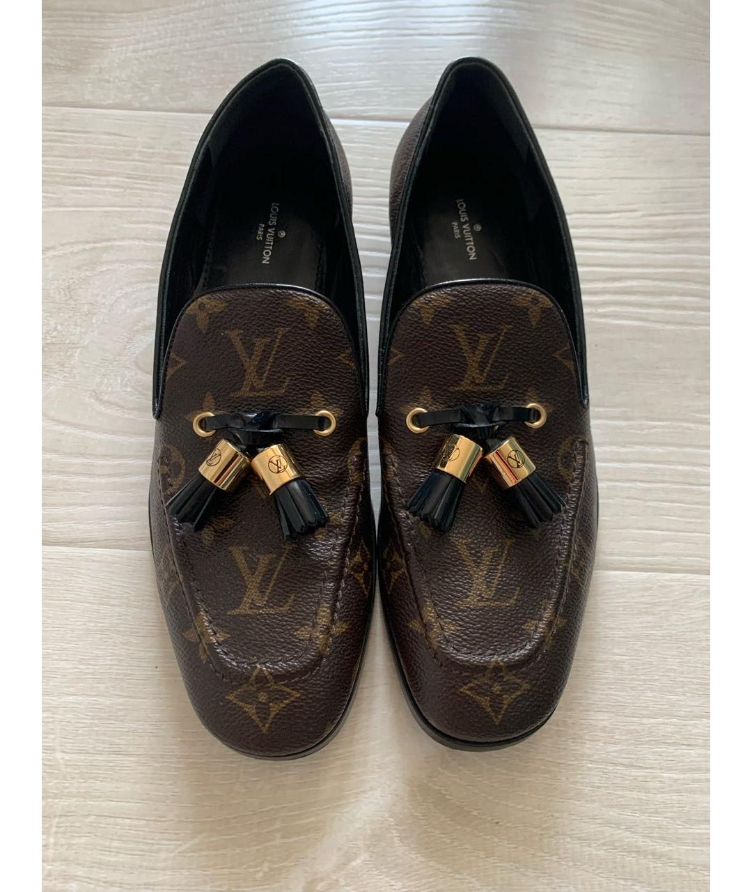 LOUIS VUITTON Коричневые лоферы, фото 2
