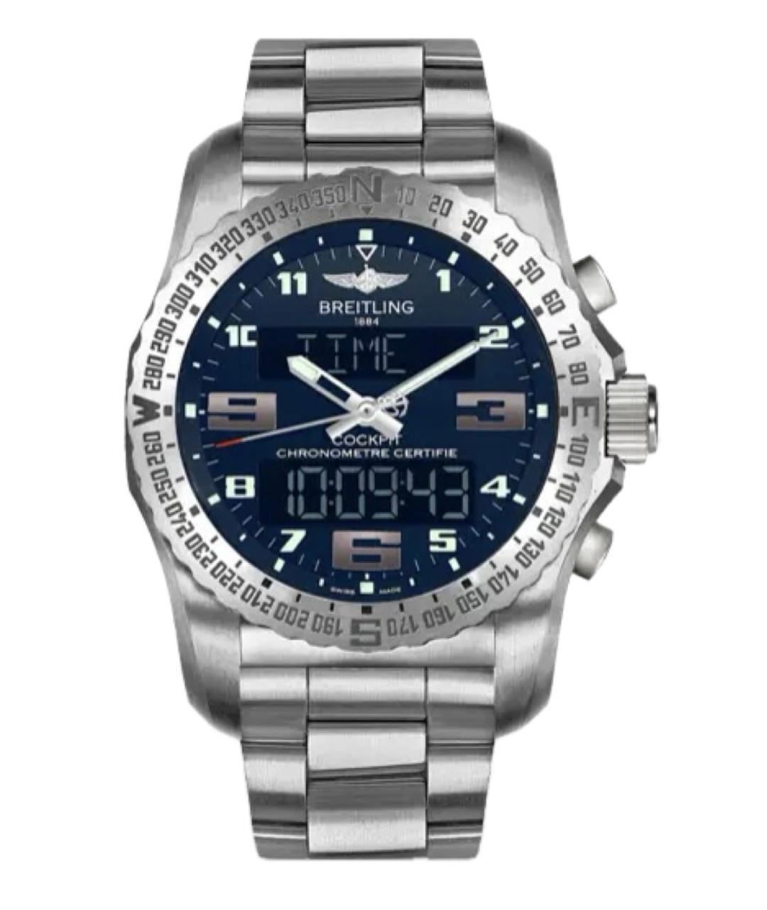BREITLING Синие металлические часы, фото 1