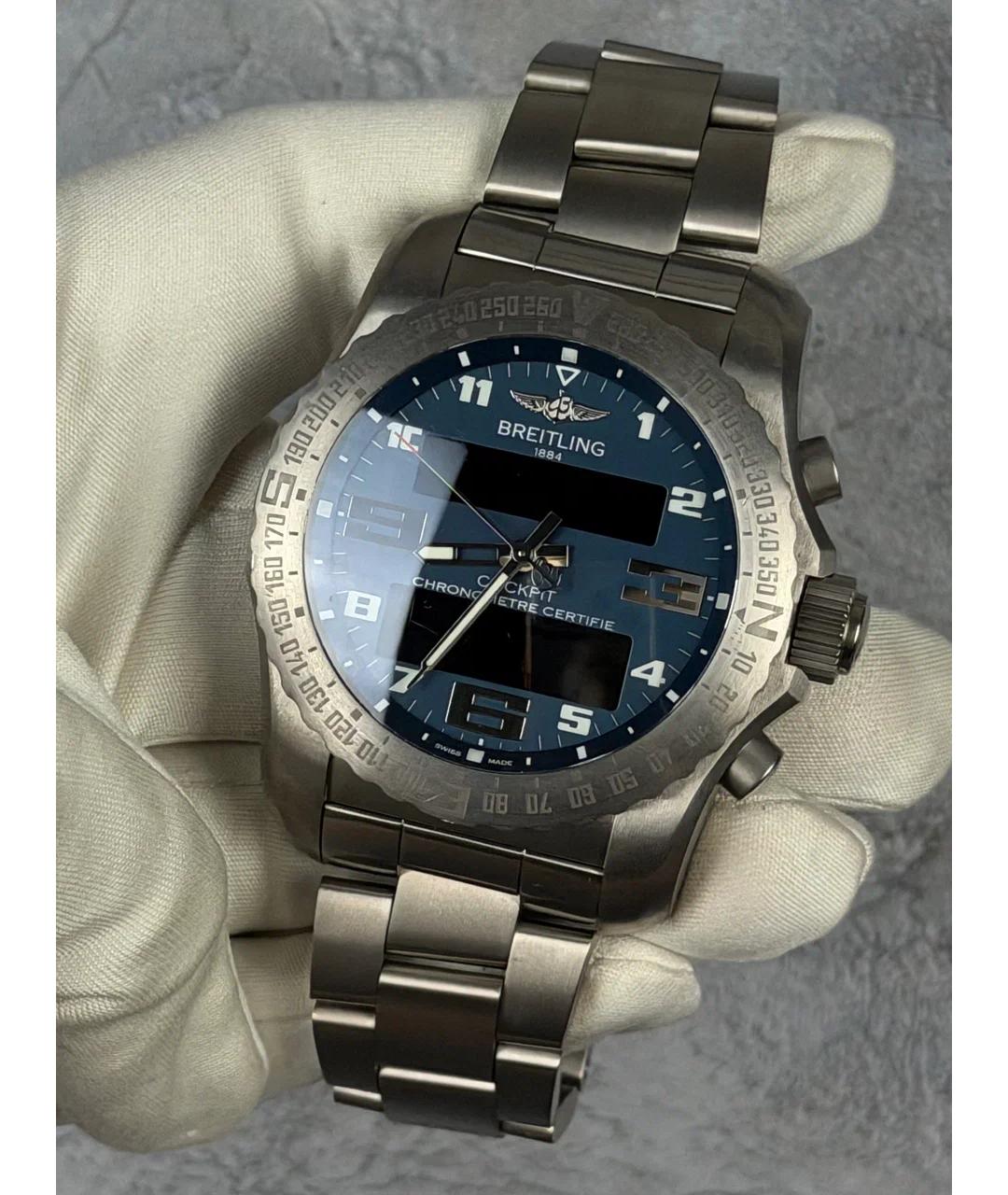 BREITLING Синие металлические часы, фото 2