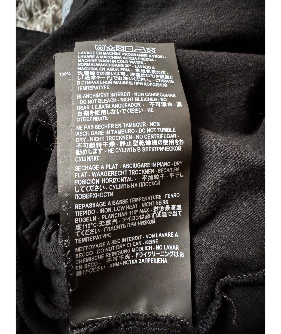 SAINT LAURENT Черная хлопковая футболка, фото 4