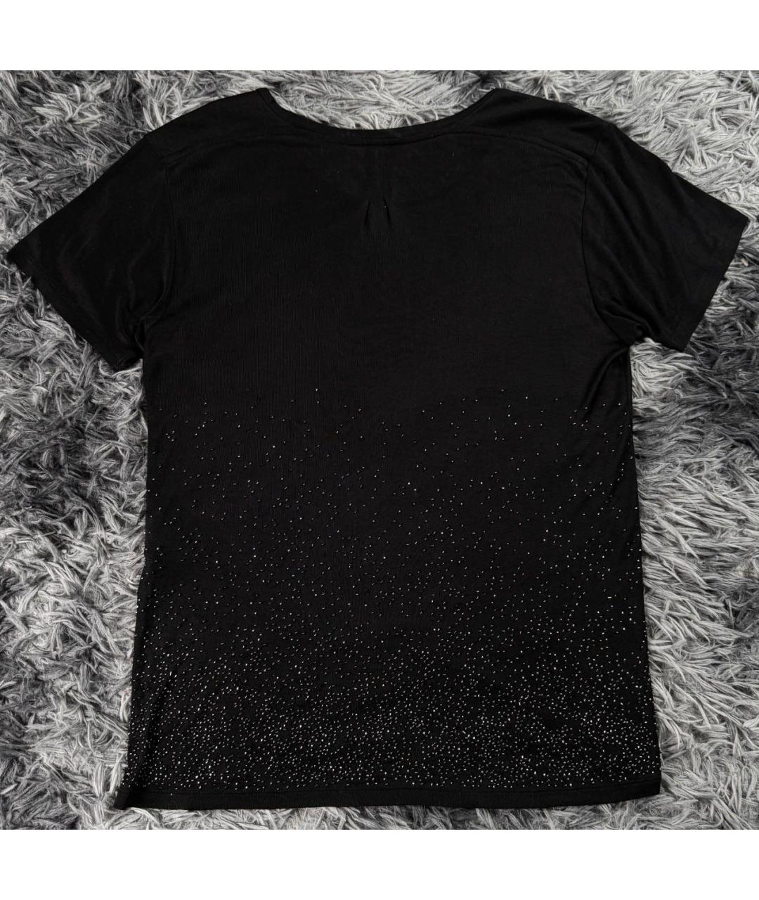 SAINT LAURENT Черная хлопковая футболка, фото 3