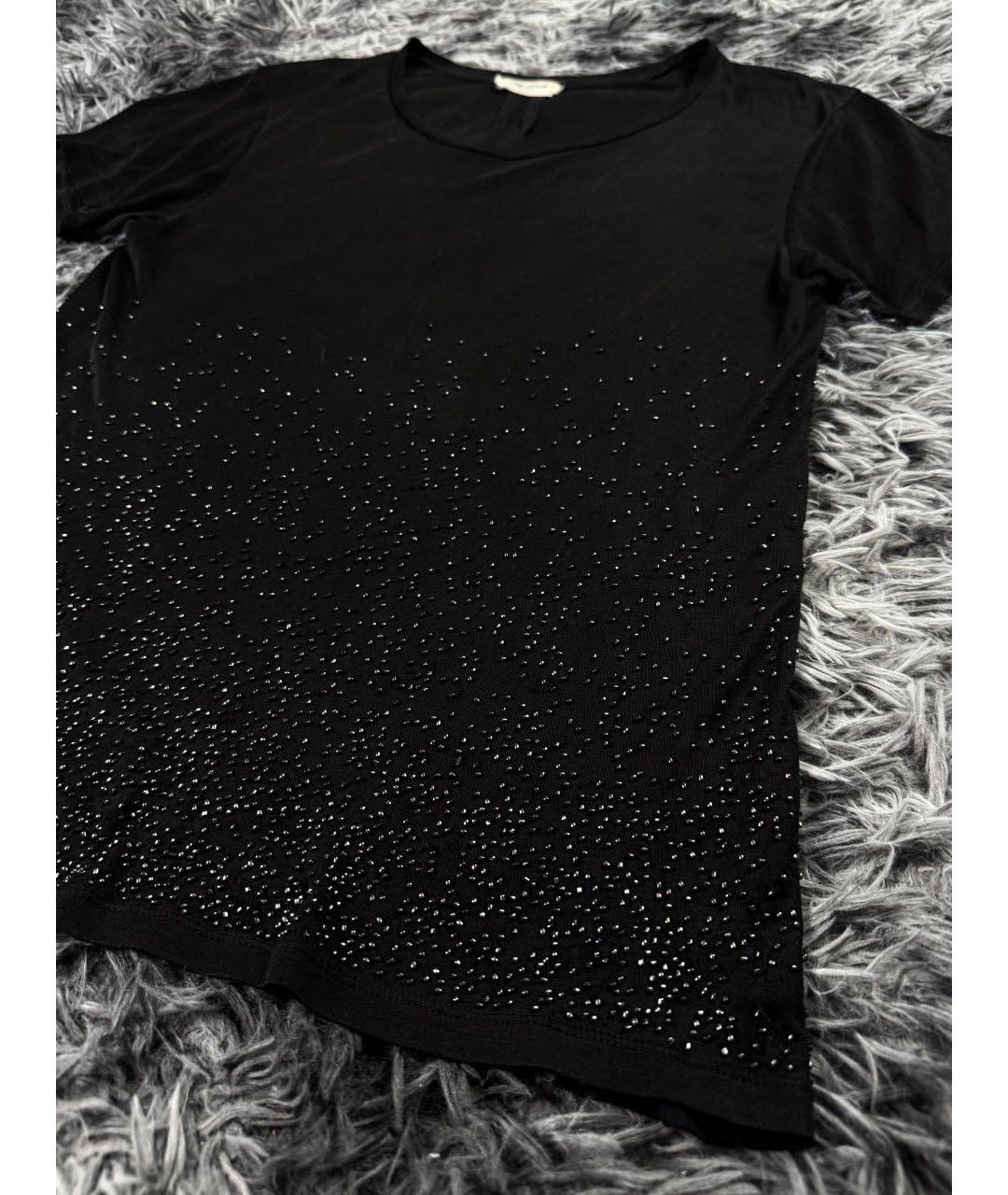 SAINT LAURENT Черная хлопковая футболка, фото 6