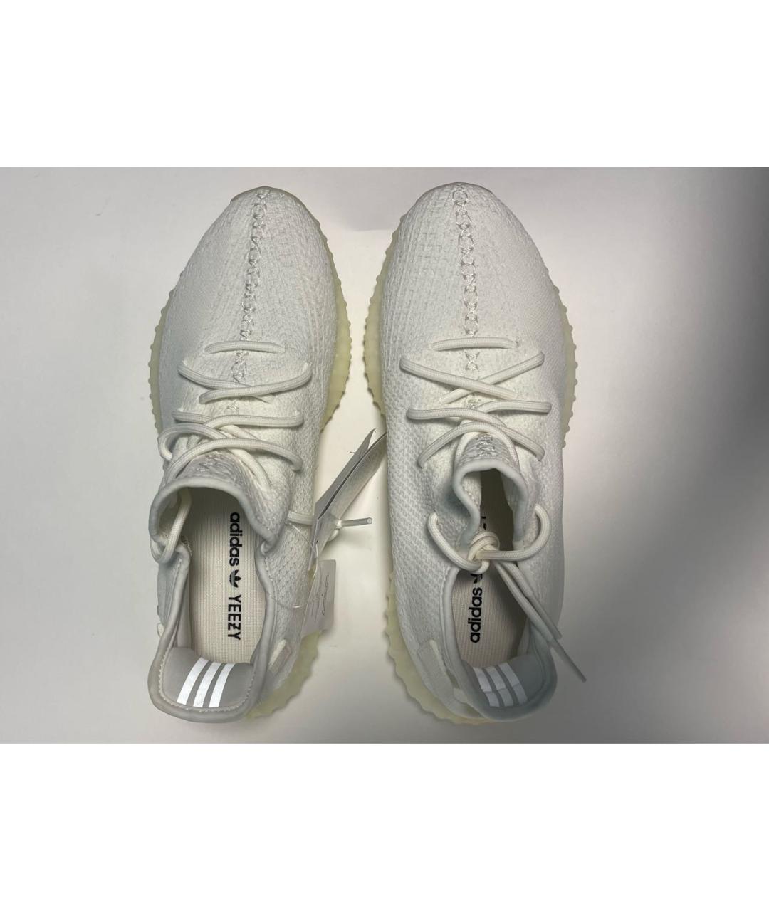 ADIDAS YEEZY Белые текстильные низкие кроссовки / кеды, фото 2