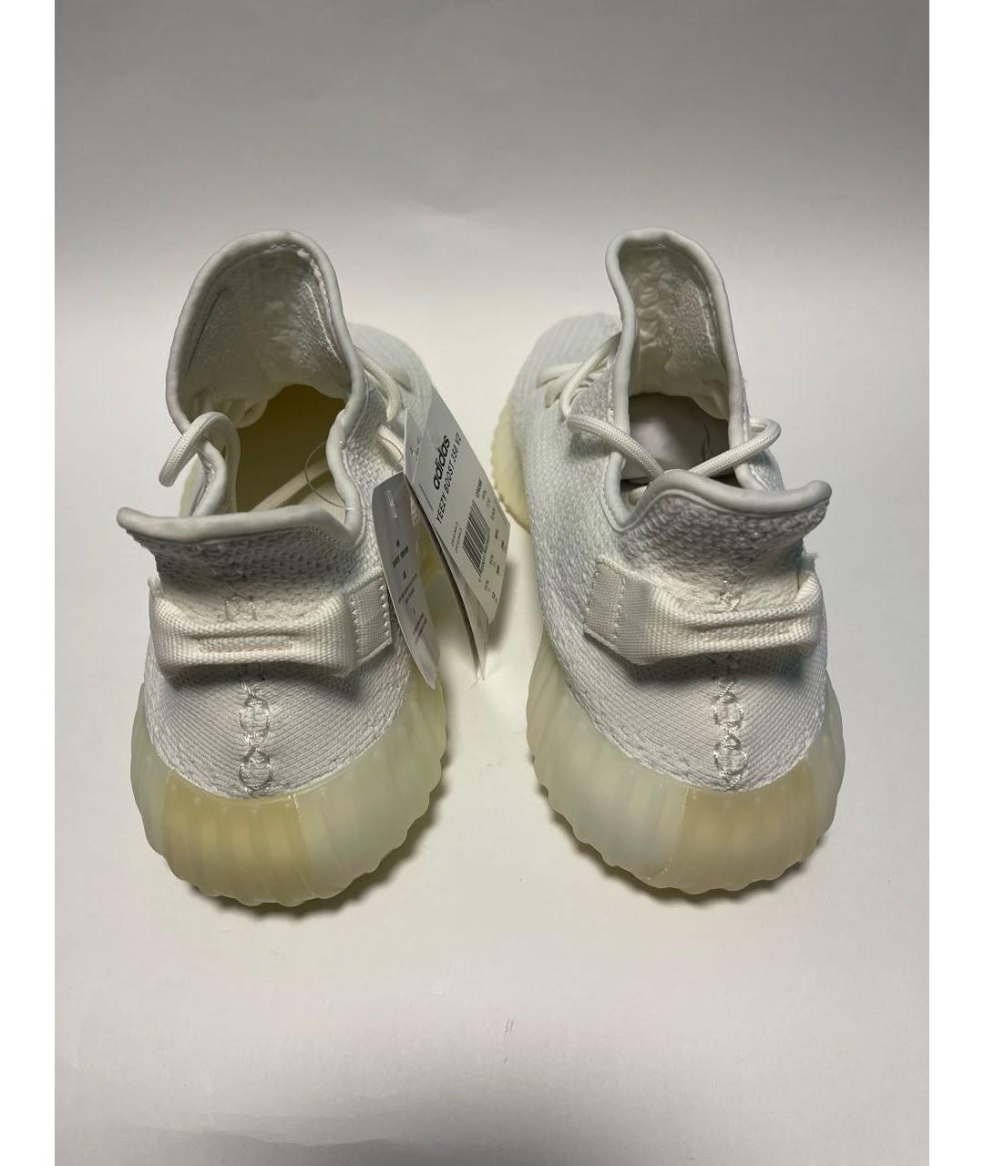 ADIDAS YEEZY Белые текстильные низкие кроссовки / кеды, фото 3