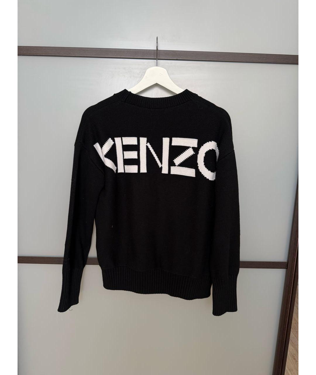 KENZO Черный хлопковый джемпер / свитер, фото 2
