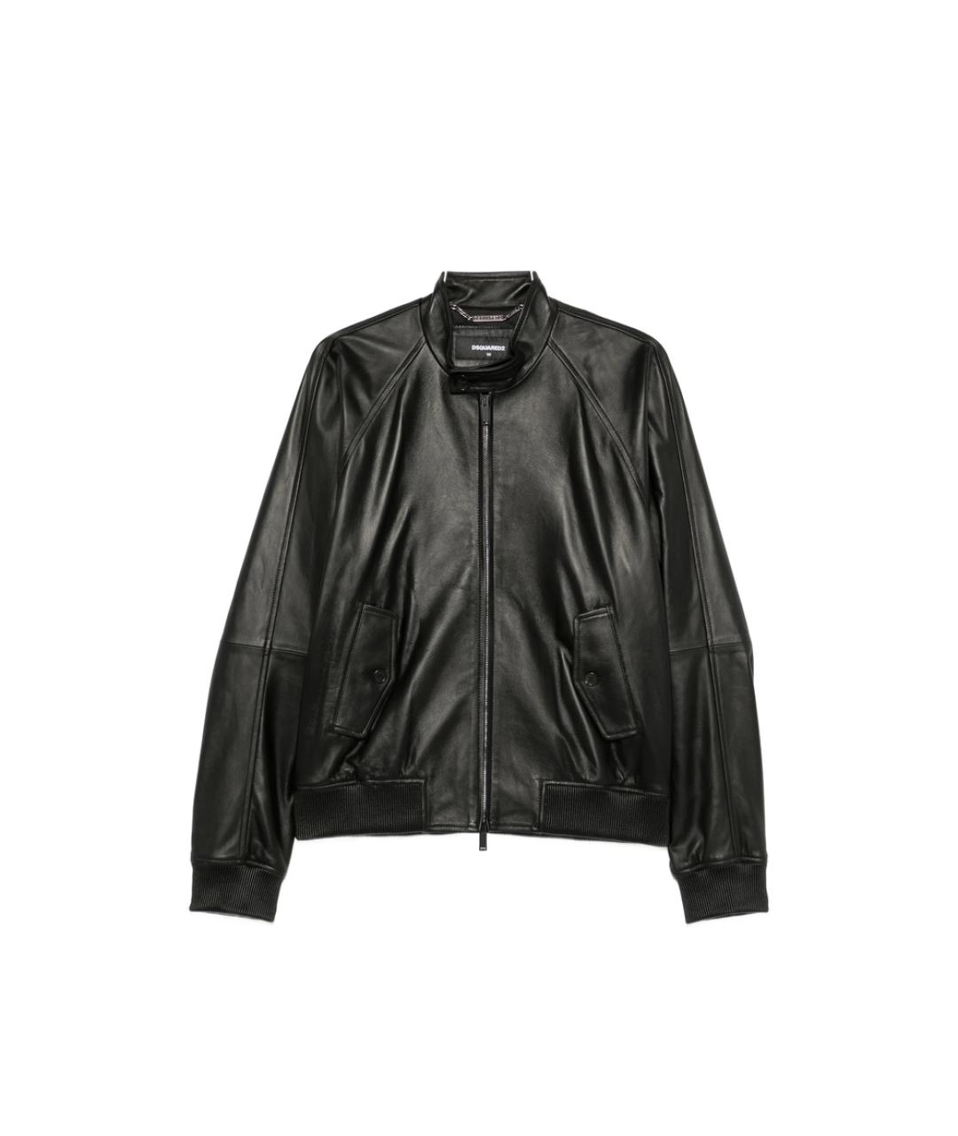 DSQUARED2 Черная кожаная куртка, фото 1