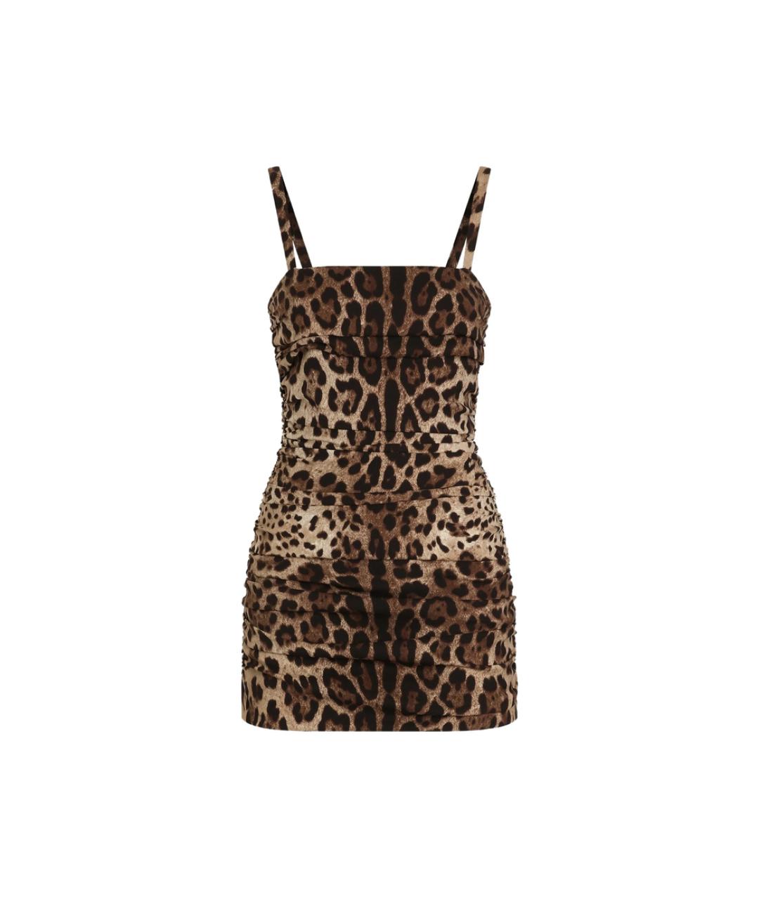 DOLCE&GABBANA Мульти шелковое коктейльное платье, фото 1