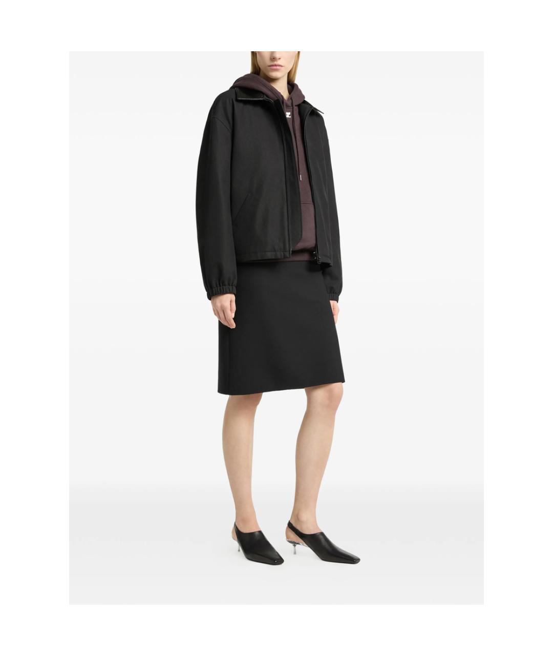 COURREGES Черная хлопковая куртка, фото 4