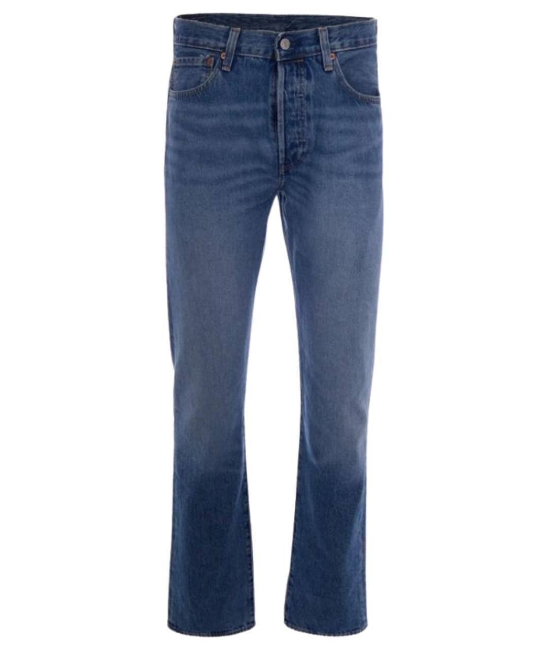 LEVI'S Синие хлопковые прямые джинсы, фото 1