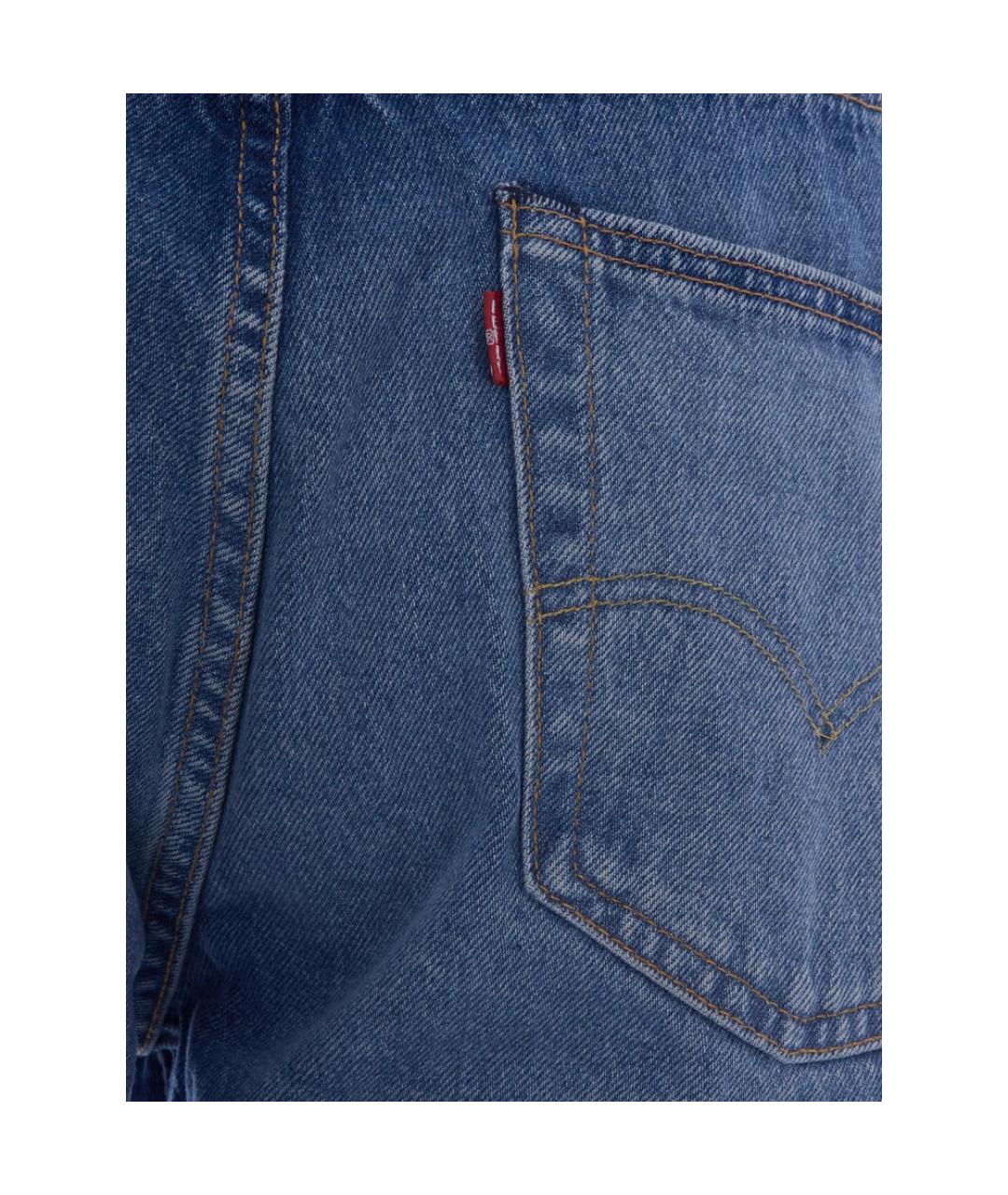 LEVI'S Синие хлопковые прямые джинсы, фото 2