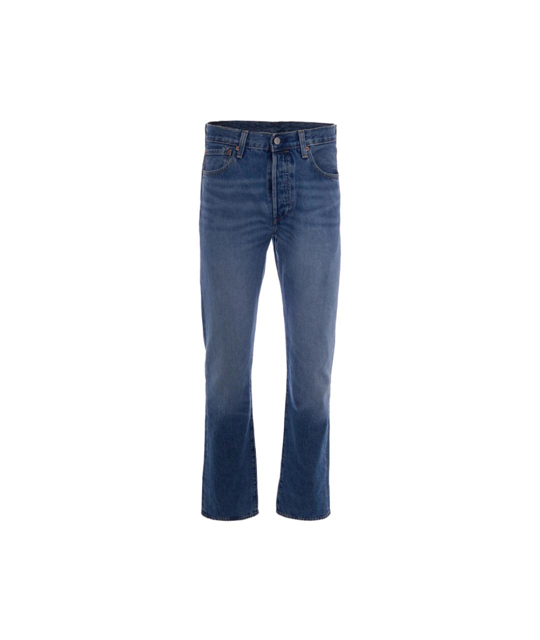 LEVI'S Синие хлопковые прямые джинсы, фото 4