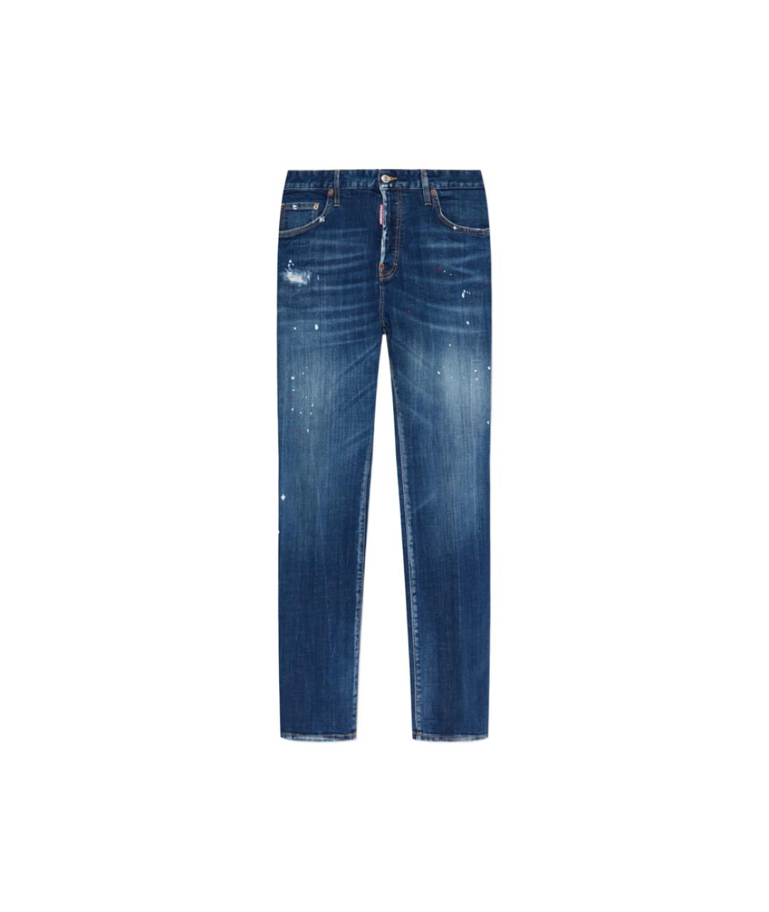 DSQUARED2 Синие хлопковые прямые джинсы, фото 6