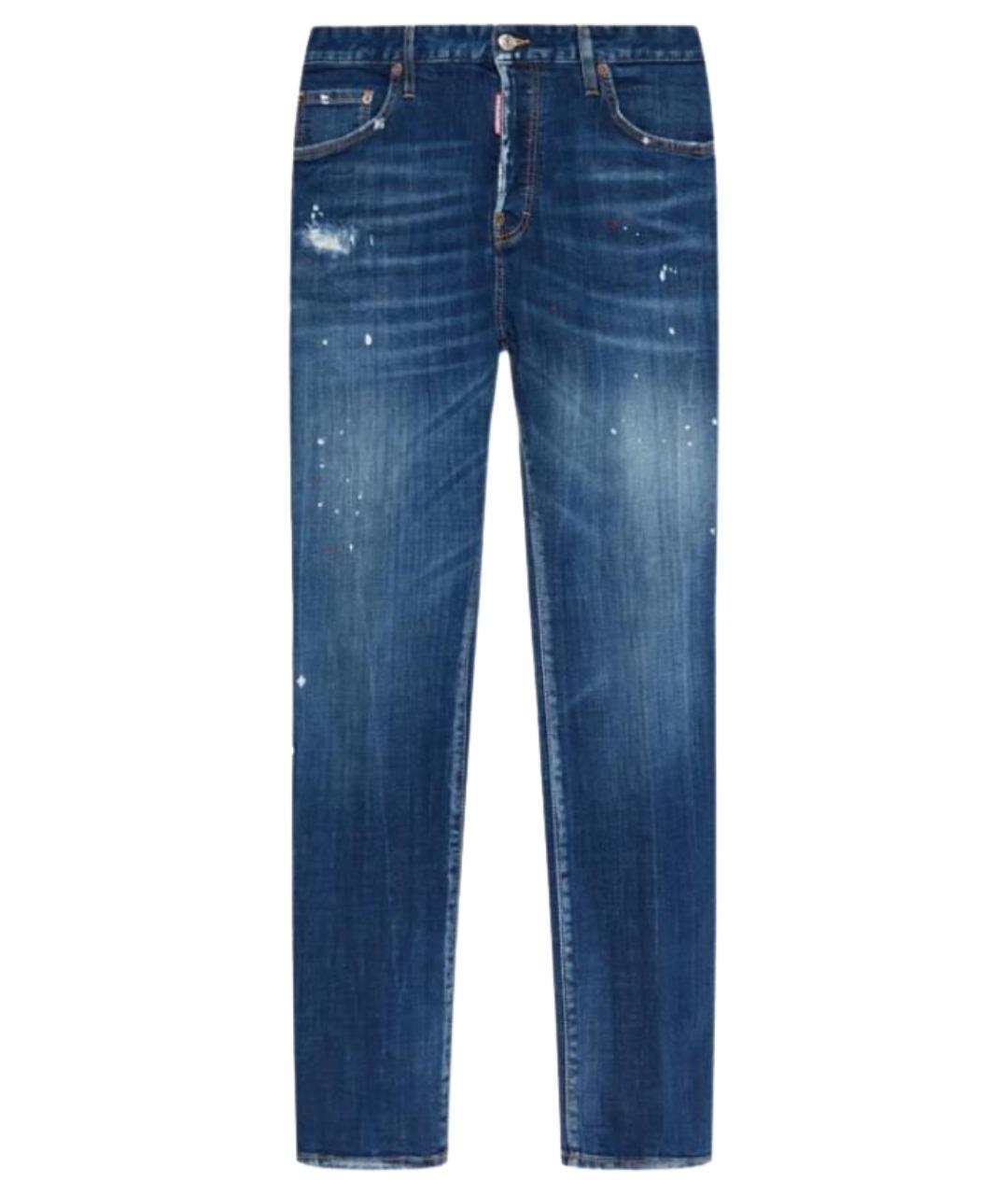 DSQUARED2 Синие хлопковые прямые джинсы, фото 1