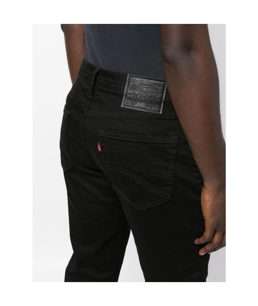 LEVI'S Черные хлопковые прямые джинсы, фото 2