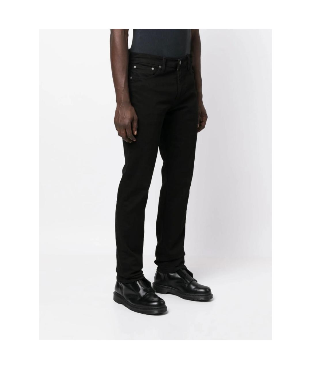 LEVI'S Черные хлопковые прямые джинсы, фото 5