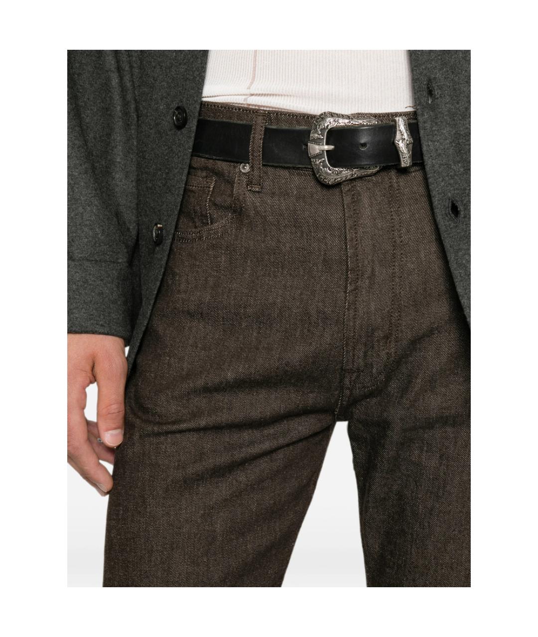 7 FOR ALL MANKIND Коричневые хлопковые прямые джинсы, фото 2