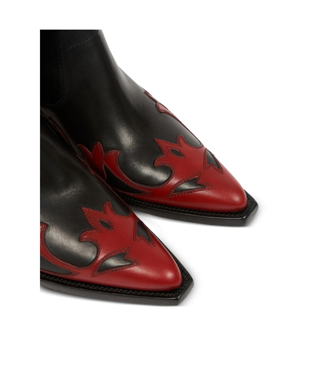 MAISON MARGIELA Черные кожаные высокие ботинки, фото 6