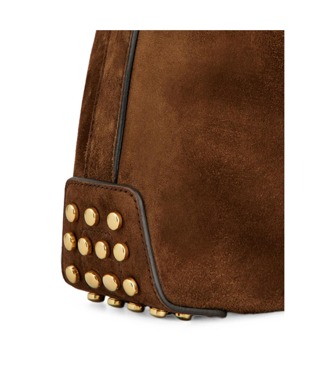 TOD'S Коричневая замшевая сумка через плечо, фото 3