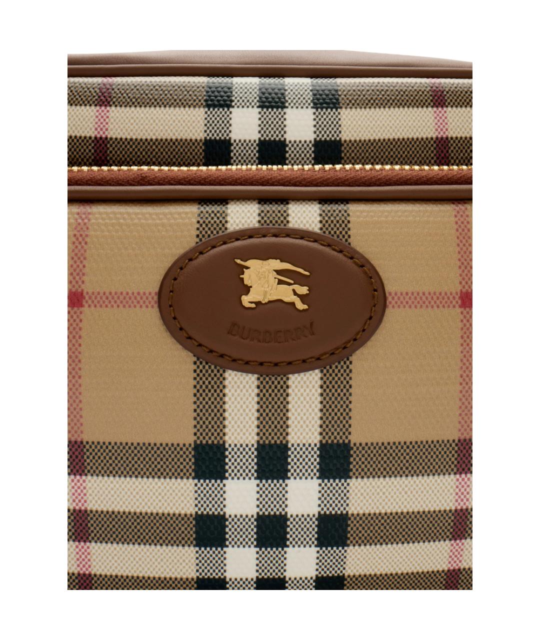 BURBERRY Бежевая канва сумка на плечо, фото 3