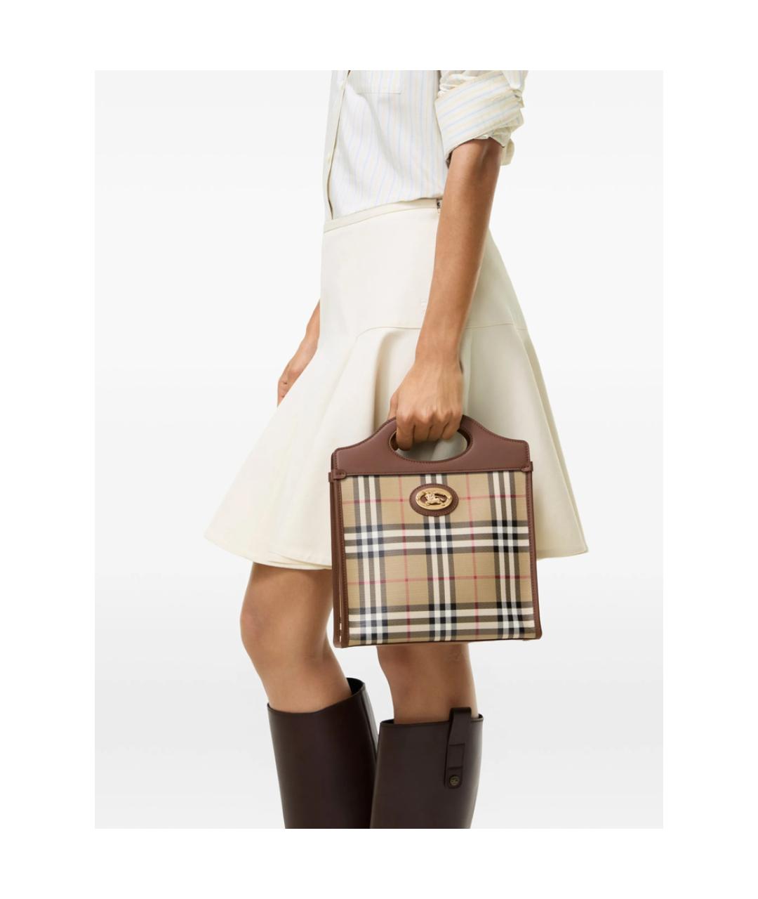 BURBERRY Бежевая канва сумка тоут, фото 3