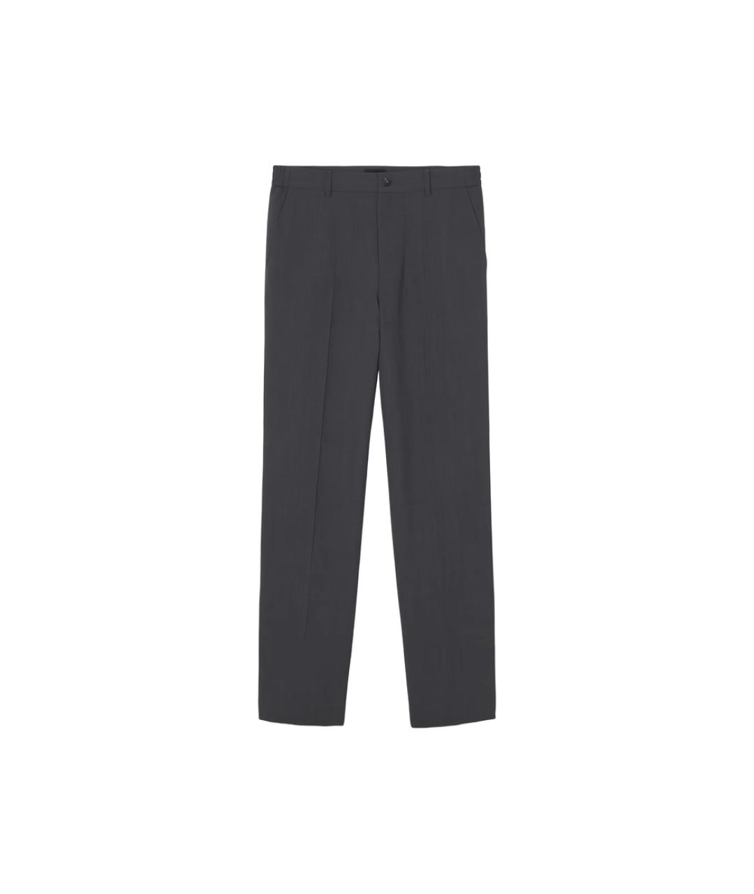A.P.C. Серые полиэстеровые классические брюки, фото 1