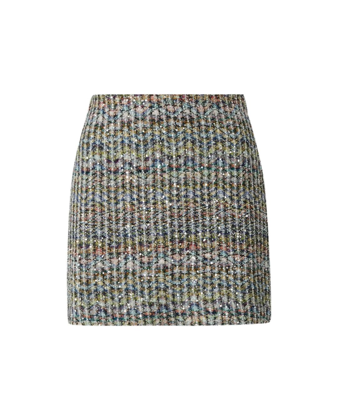 MISSONI Голубая вискозная юбка мини, фото 1