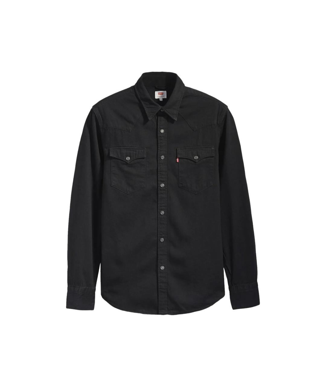 LEVI'S Черная хлопковая классическая рубашка, фото 1