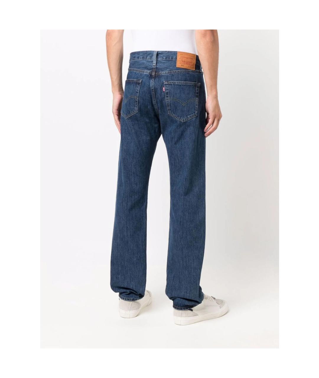 LEVI'S Синие хлопковые прямые джинсы, фото 4