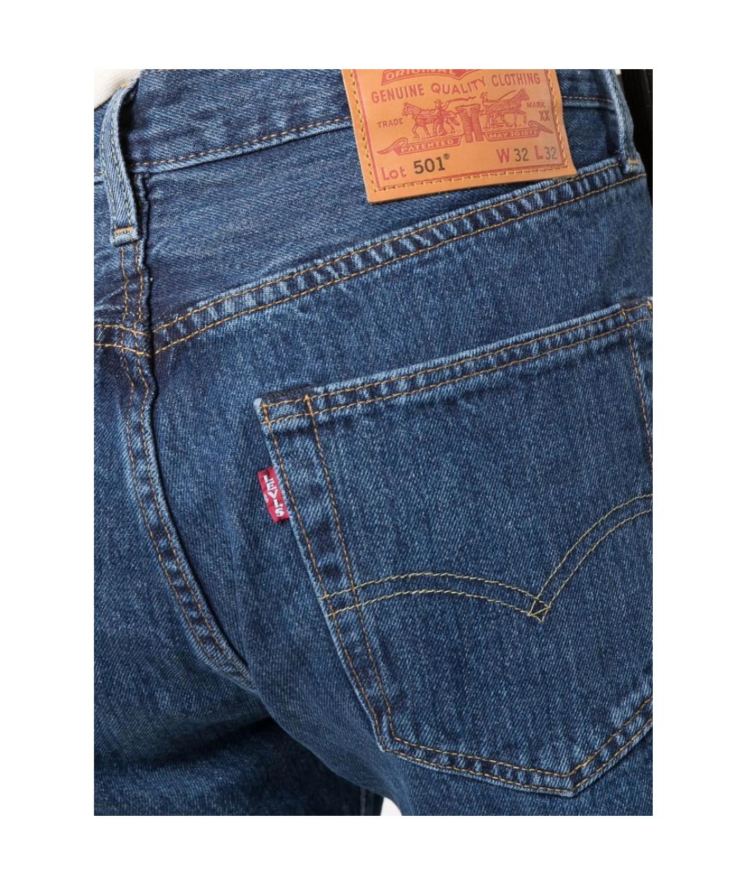 LEVI'S Синие хлопковые прямые джинсы, фото 5