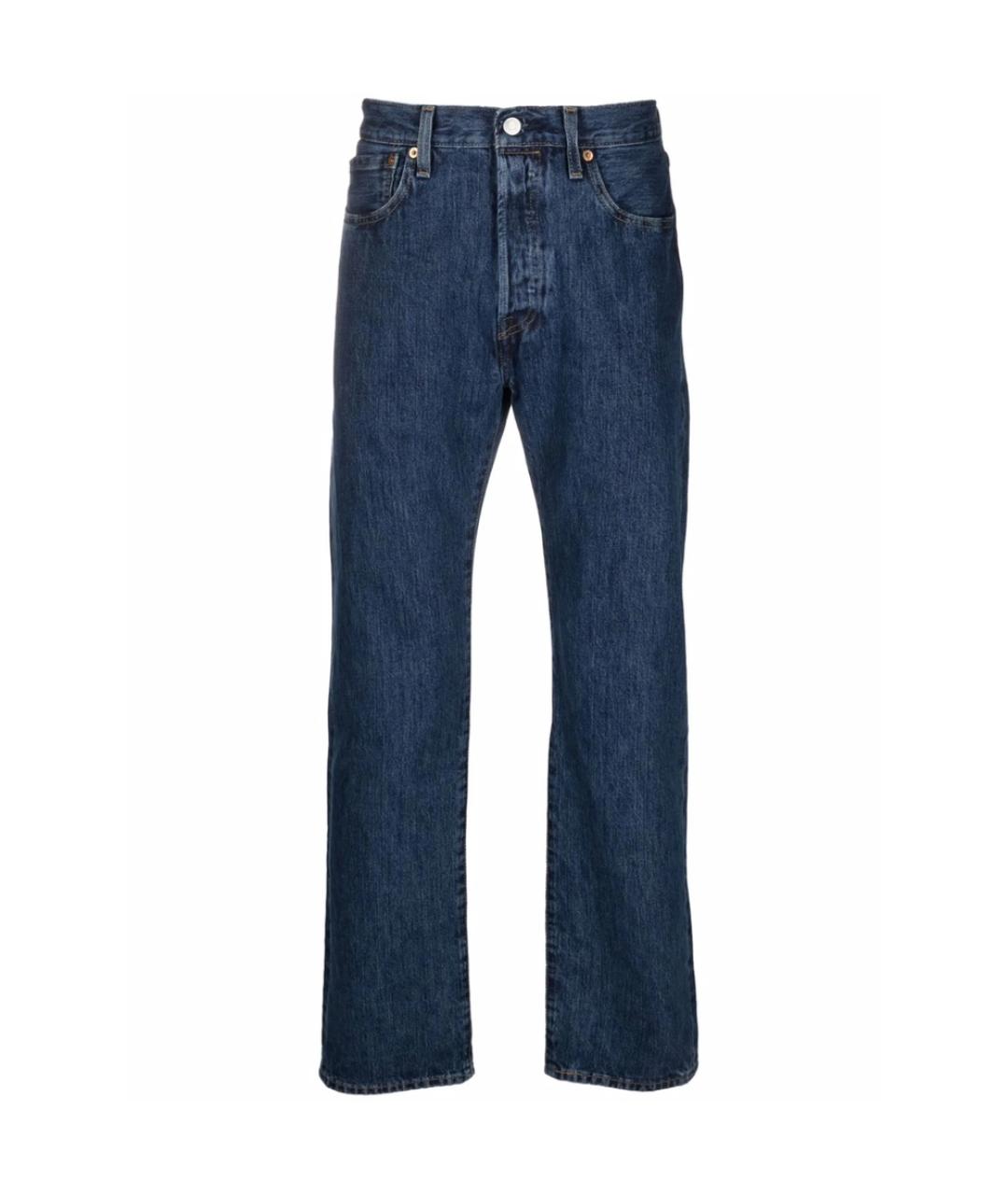 LEVI'S Синие хлопковые прямые джинсы, фото 1