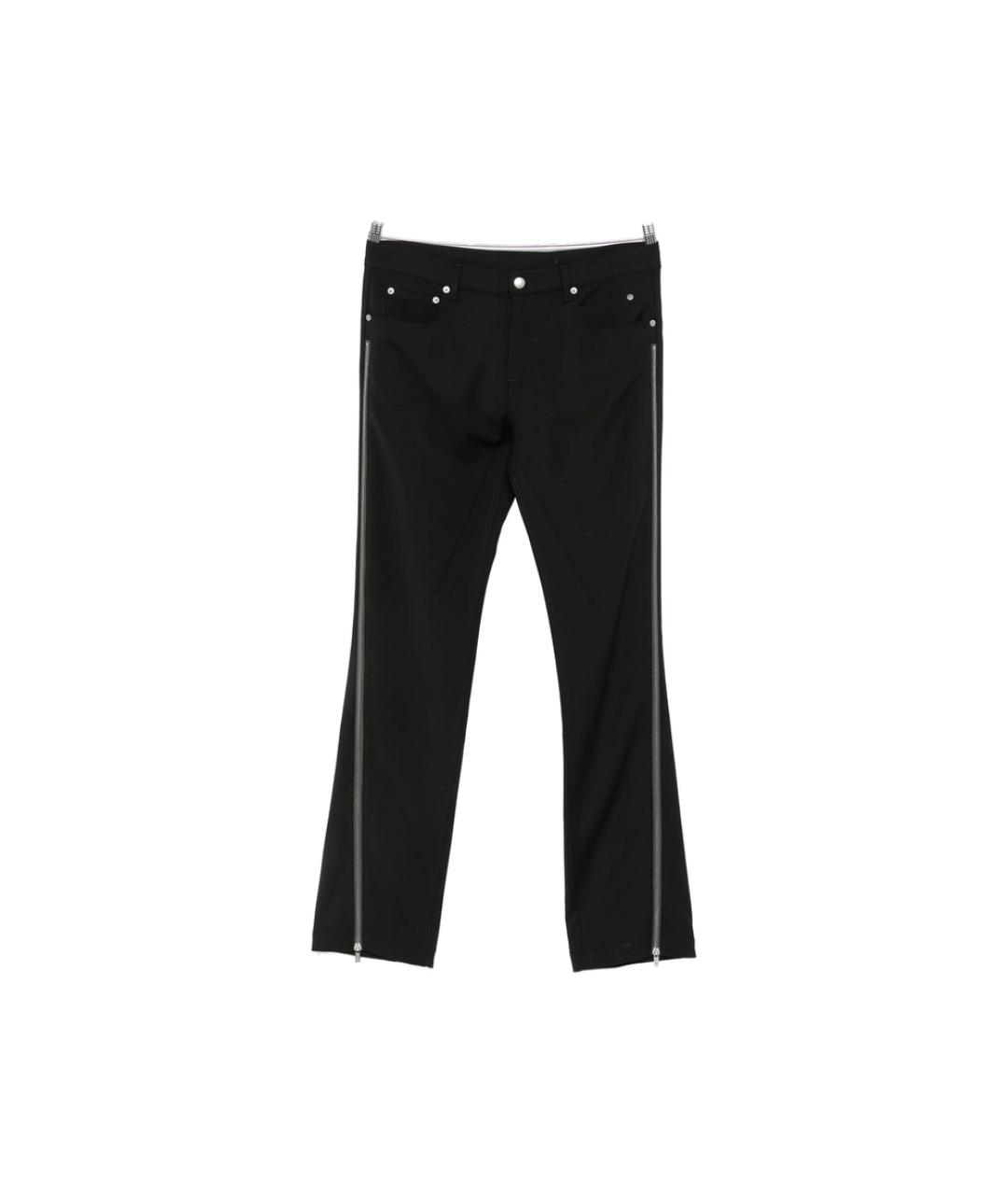 RICK OWENS Черные хлопковые повседневные брюки, фото 6