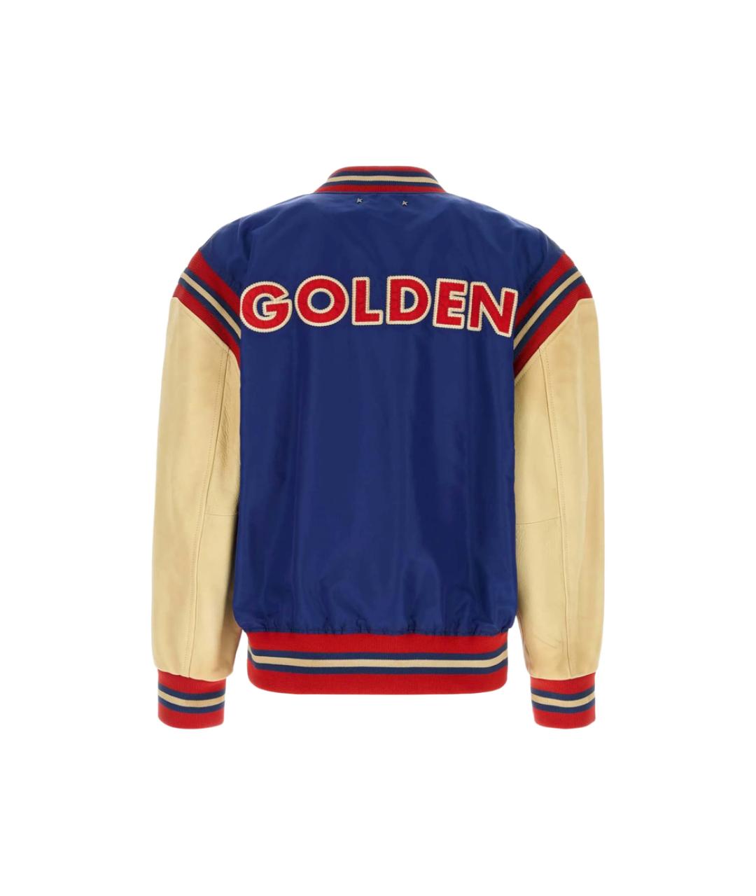 GOLDEN GOOSE Синяя кожаная куртка, фото 2
