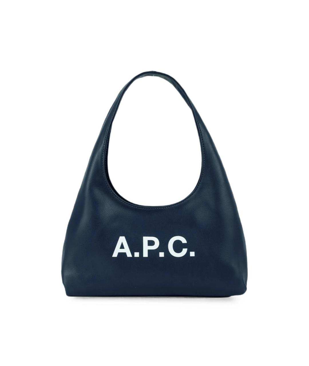 A.P.C. Синяя синтетическая сумка тоут, фото 1